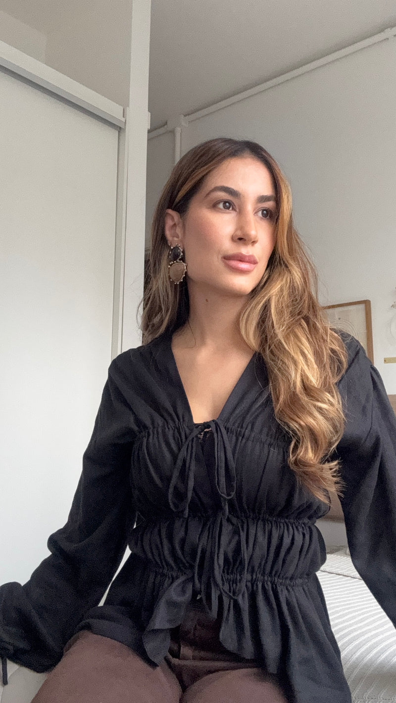 blusa concha manga longa