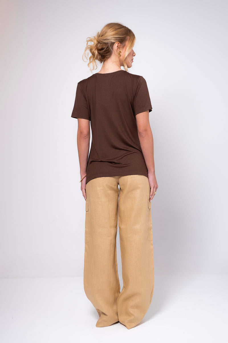 camiseta gola v modal