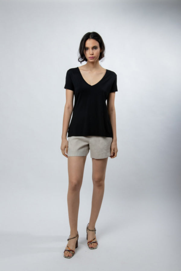 camiseta gola v modal