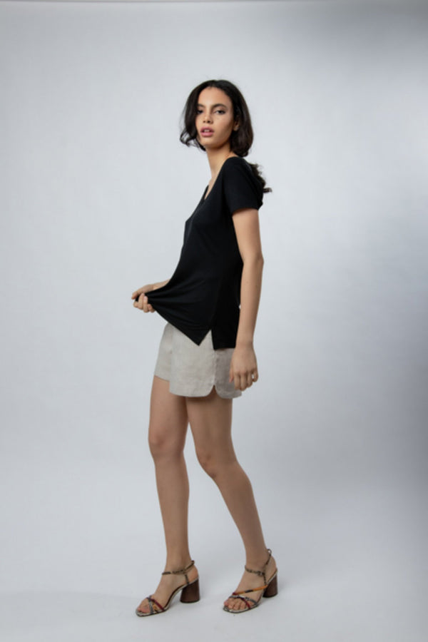 camiseta gola v modal